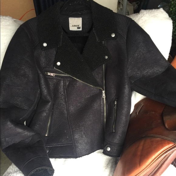 levis sherpa moto jacket